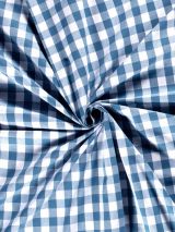 Boerenbont stof dusty blauw groot