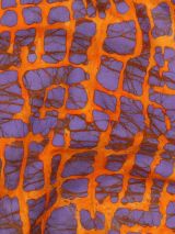 Batik katoen oranje blokjes