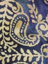 Batik katoen blauwe paisley