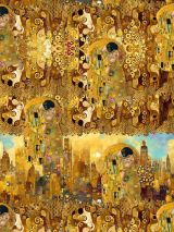Bedrukte katoen digitale print Klimt