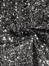 Paillet stof velvet zilver