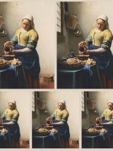 Paneelstof het Melkmeisje van Vermeer