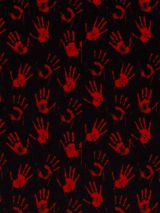 Halloween stof Handafdruk rood