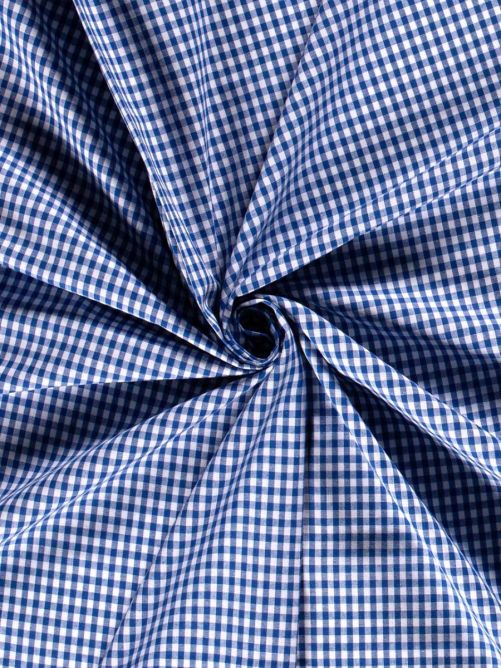 Boerenbont stof kobalt blauw klein