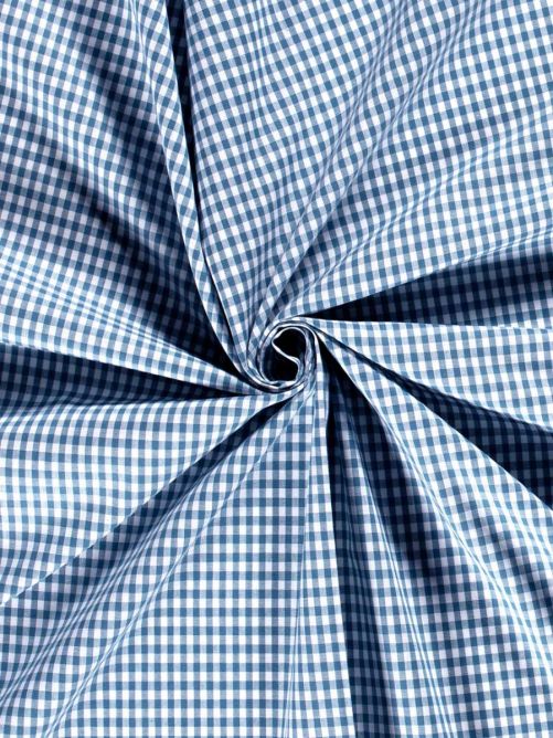 Boerenbont stof dustyblauw klein