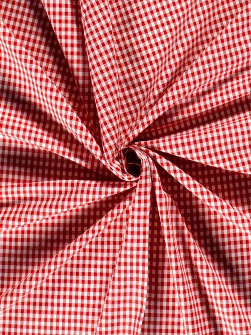 Boerenbont stof rood klein