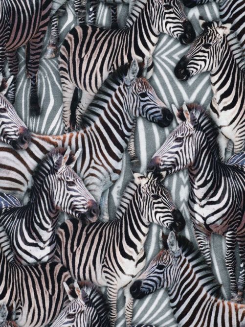 Bedrukte katoen digitale print Zebra