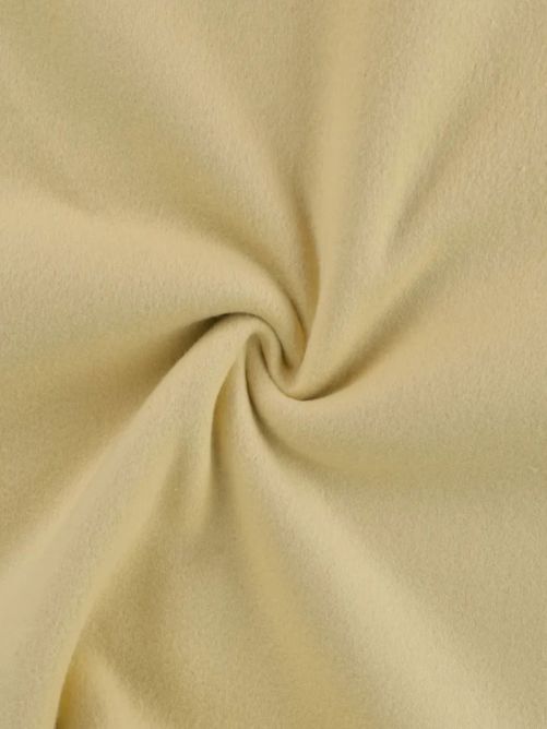 Biologische fleece stof dusty geel