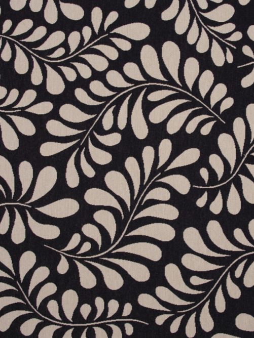 Gobelin stof Bladeren zwart