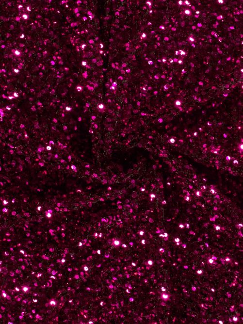 Paillet stof velvet fuchsia