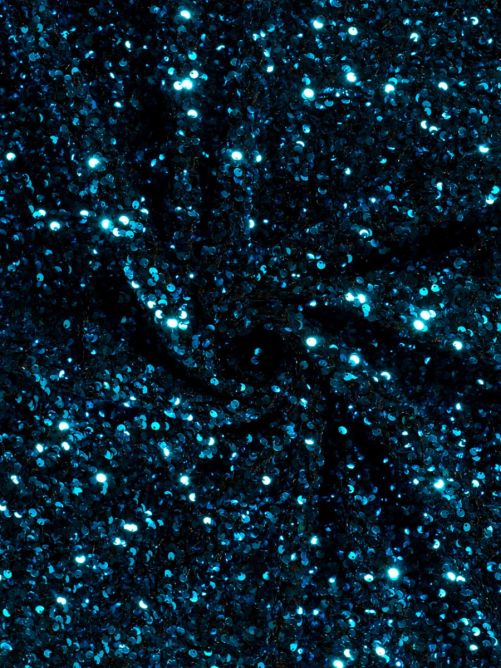 Paillet stof velvet turquoise