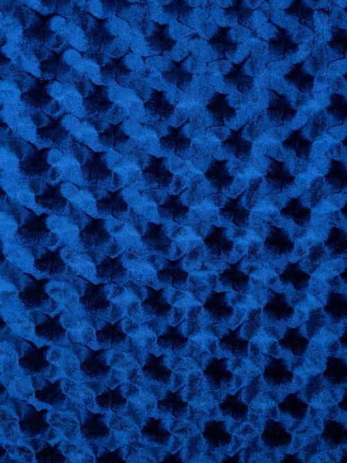 Velvet stretch embossed Kobaltblauw