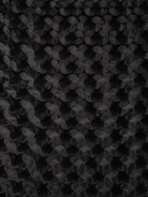 Velvet stretch embossed Zwart