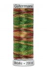 Gütermann Metallic 200m #7027 gemêleerd goud rood groen