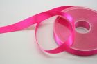 Satijnlint op rol fluor roze 15 mm