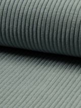 Boordstof grove rib dusty groen