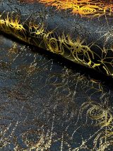 Halloween stof folie Spinnenweb met spin goud