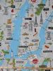Bedrukte stof New York MAP