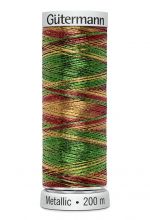 Gütermann Metallic 200m #7027 gemêleerd goud rood groen