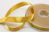 Satijnlint op rol goud 15 mm